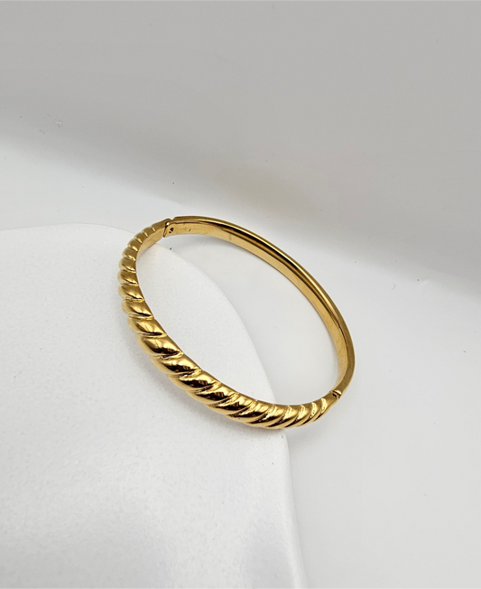 Golden Croissant Bangle