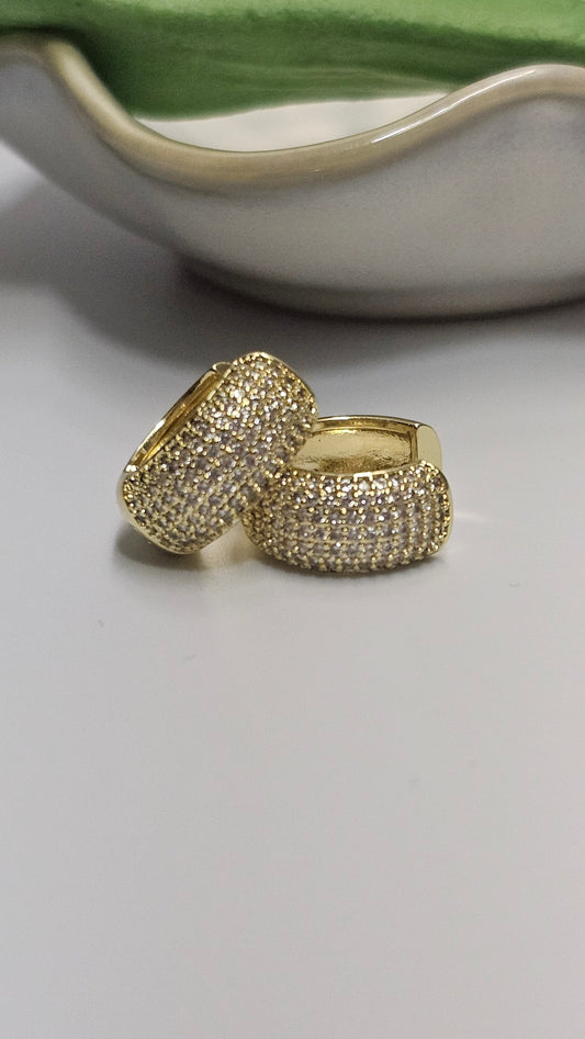 Allys Sparkling Huggie Hoops