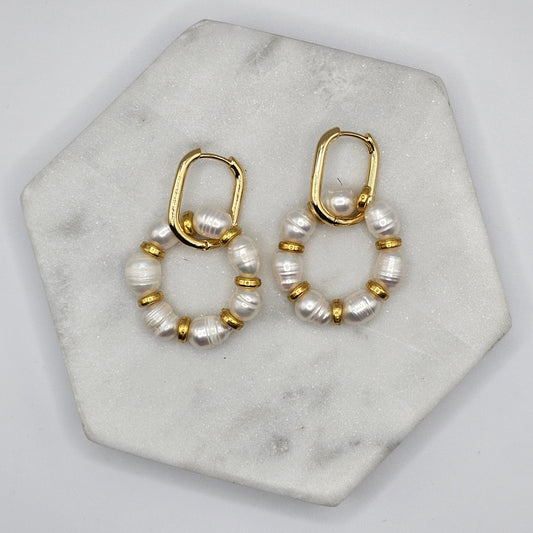 Jeannette's pearl Hoops