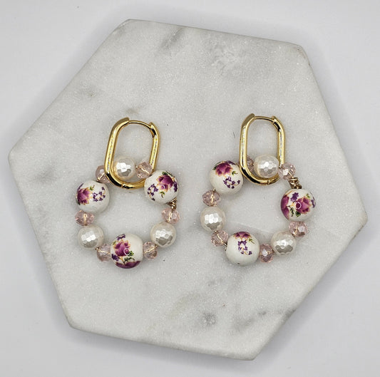 Sakura Hoops Earrings