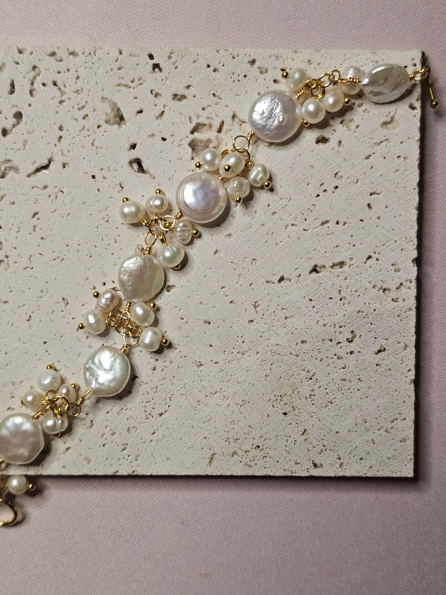 Amelié Baroque Keshi Pearl Bracelet